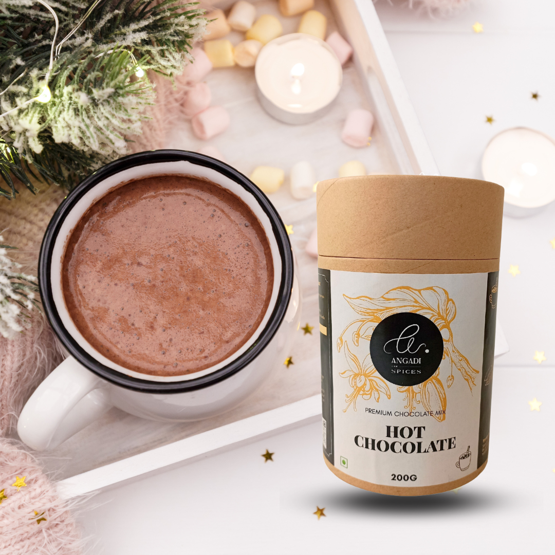 Hot Chocolate with Dark Chocolate Bits by Angadi of Spices