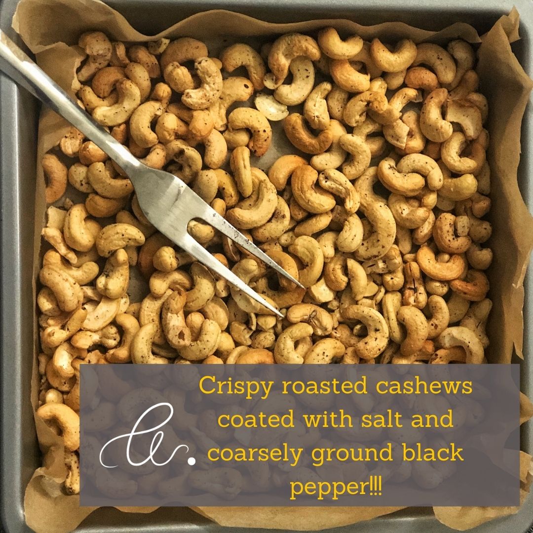 Roasted Cashews with Pepper and Salt