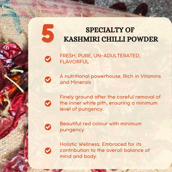 Authentic Kashmiri Chilli Powder | 100 grams | Pack of 2