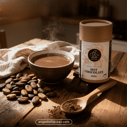 Hot Chocolate with Dark Chocolate Bits by Angadi of Spices