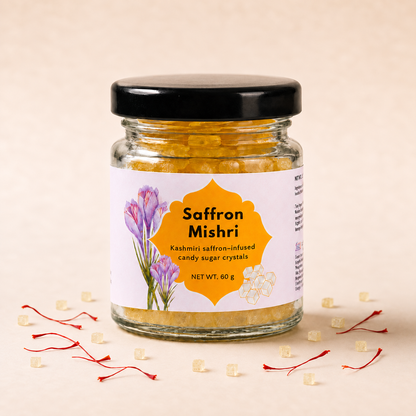 Saffron Mishri with Kashmiri Mongra Saffron (Kesar Mishri)