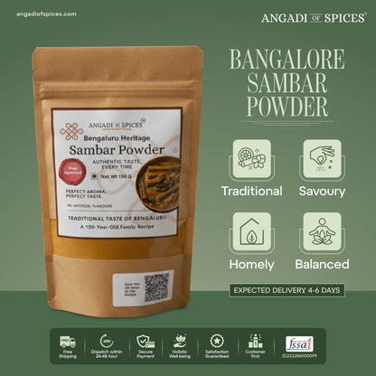 Bengaluru Heritage Sambar Powder – Authentic South Indian Spice Blend