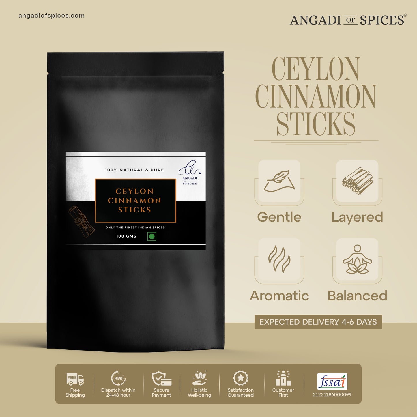 Ceylon Cinnamon Sticks – Pure, Sweet & Aromatic